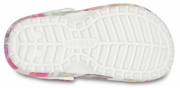 Kids Classic Lined Tie-Dye Graphic Clog