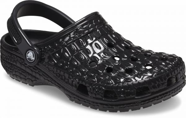 Classic Metallic Crocskin Clog