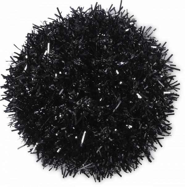 Black Metallic Puff Ball