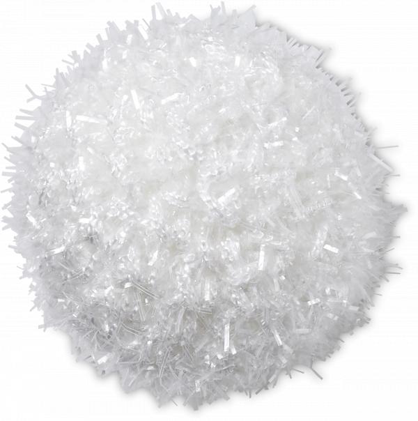 White Metallic Puff Ball